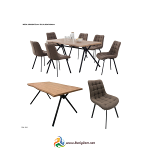 Juego Comedor Chocolate 6 Sillas