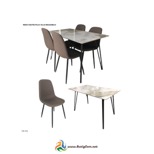 Juego Comedor Chocolate 4 Sillas