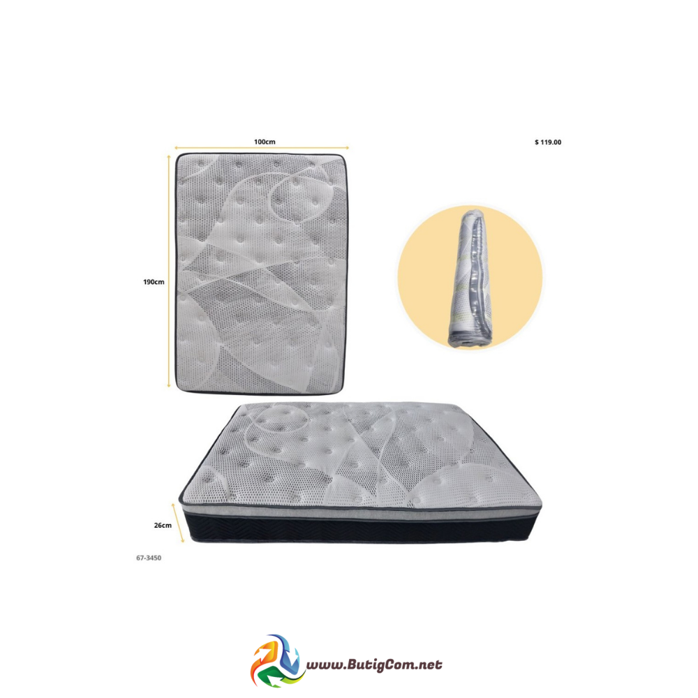 Colchón Empacado al Vacío Twin 99x190x27 cm